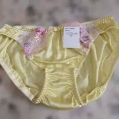 イエロー花柄刺繍レースショーツ LLサイズ新品