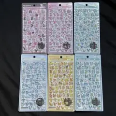 《新品・正規品・匿名》サンリオ ボンボンドロップシール 文字 6枚セットまとめ