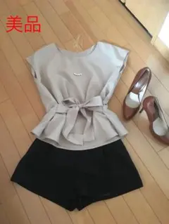 ブランドパンツ　短パンツ　黒　ブランドショートパンツ　超美品