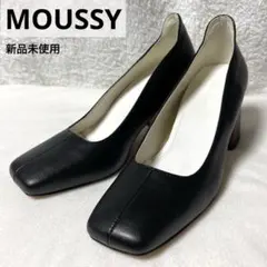 ＊新品 moussy マウジー　スクエアトゥ ヒールパンプス