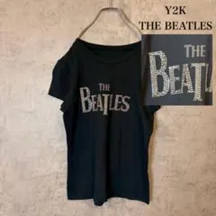 00s Y2K Beatles ラメ キラキラ Tシャツ DM1522のサムネイル