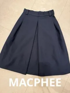 상태좋음 ★トゥモローランドMACPHEE ネイビー タックフレアスカート 일본제