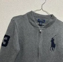 ラルフローレン ビッグポニー ジップニット グレー レディースM相当