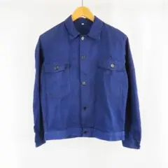 VINTAGE EURO ワーク ジャケット 古着 46 ネイビー メンズのサムネイル