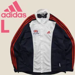 アメリカ US古着 adidas アディダス ナイロンジャケット チームロゴ L