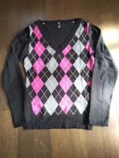 美品‼️DIVAVITA アーガイルニットセーター Sサイズ✨
