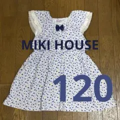 【美品】MIKI HOUSE 小花柄のワンピース　120のサムネイル