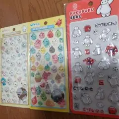 3Dステッカー 　しずくちゃん　ベイマックス　三点　ディズニー