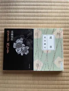 遠藤周作『生き上手 死に上手』 夏目漱石『道草』 文豪2冊セット