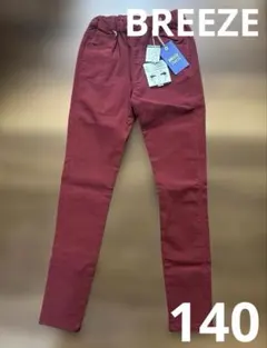 BREEZE ハイテンションストレッチパンツ 100cm 赤 裏起毛