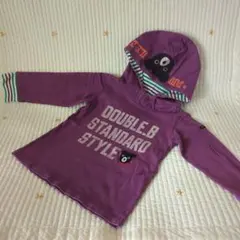 ミキハウス　ダブルビー　トップス　100　パープル
