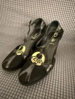 FENDI ブラック ウェッジソール パンプス サンダル EUR36.5のサムネイル