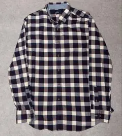 NAUTICA チェックシャツ 裾刺繍ロゴ入り