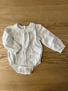 【ZARAbaby】ホワイト 襟付きロンパース
