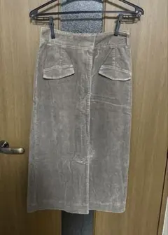 【SIMPLICITE】ロングタイトスタート　ブラウン系　コーデュロイ