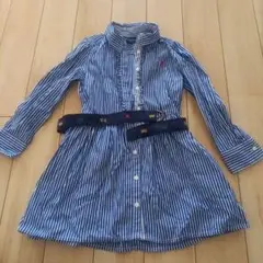 Ralph Lauren ストライプ ワンピース 110/56