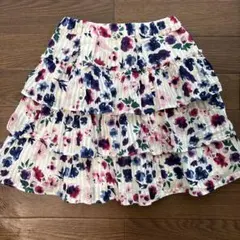 BeBe 花柄フリルスカート 130 日本製