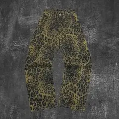 ヒョウ柄 デニム Y2K フレアパンツ