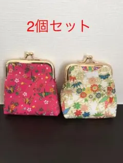 がま口ポーチ 和柄ハンドメイド