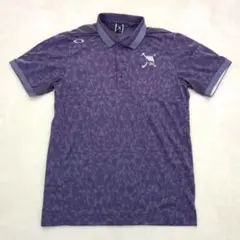 オークリー OAKLEY ゴルフウェア ポロシャツ パープル スカル XL