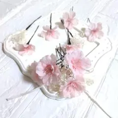 髪飾り、卒業式、桜ヘッドドレス、 ヘッドパーツ、ピンク、結婚式、成人式