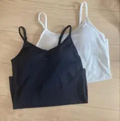カップ付きキャミソールMサイズ白黒2点セット