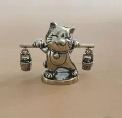招き猫 真鍮 置物 金運 開運 オブジェ ゴールド 金 縁起物 ねこ プレゼントのサムネイル