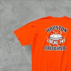 BAYSIDEアメリカ製HoustonFirefighters TシャツXL古着のサムネイル
