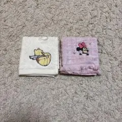 ミニーマウス&プーさん タオル2枚セット　ディズニーストア