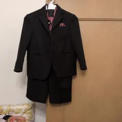 120サイズ ブラックストライプ スーツ