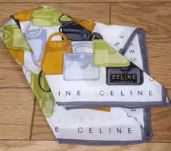 【新品・未使用】CELINE バッグ　イラスト ハンカチ　セリーヌ　ヴィンテージ