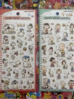 スヌーピーフラッフィースケッチステッカー・シール