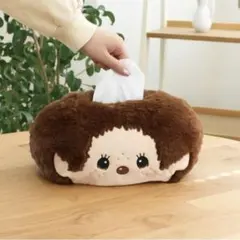 新品未開封 モンチッチ ティッシュケース ぬいぐるみ フェイス クッション