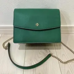 tory burch トリーバーチ　チェーンショルダーバッグ 緑 グリーン