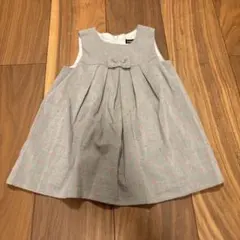 80cm BeBe ベビー ワンピース グレー ピンクハートのサムネイル