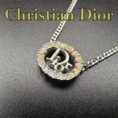人気✨　Dior　ネックレス　CD ロゴ　ラインストーン　希少　刻印　2377