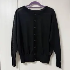 ROPE PICNIC シアーカーディガン ブラック 38のサムネイル