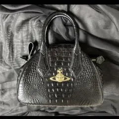 ヴィヴィアンウエストウッド　ハンドバッグ　クロコ型押し オーブ