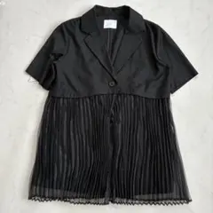 美品　HARE シアープリーツ切替ジャケット　半袖　ブラックのサムネイル