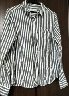 シャツ　ストライプ　長袖　オフィスカジュアル