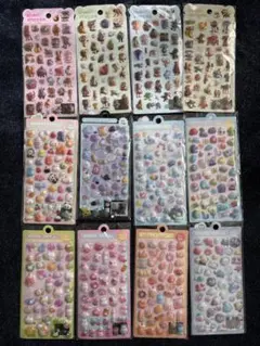 ボンボン ドロップ シール 12枚セット ぷくぷく　立体　シール　ブレインロット