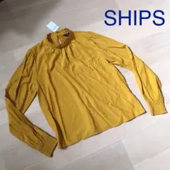 お値下げ！新品未使用 SHIPS トップス ブラウス マスタード スタンドカラー
