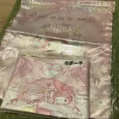 サンリオ マイメロディ マイメロ ピアノ　巾着形バッグ　くじ　 ポーチ ピンク