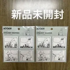 新品未開封　ムーミン コミックふせん 付箋　 4デザイン×30シート　2個セット