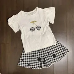 マルークmaarook ギンガムチェックTシャツ&キュロットセット♡100センチのサムネイル