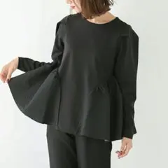 fitmore ジャガード切り替えぺプラムカットソーのサムネイル
