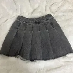グレー プリーツミニスカート Fサイズ