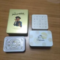 クッキー缶（空き缶）<アディクトオシュクレイ><メイプルマニア>ほか4個おまとめ