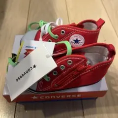 CONVERSE 赤 ジッパー付き ベビーシューズ　13.5センチ