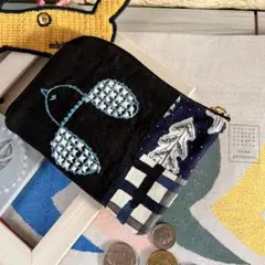 ハンドメイド　L字ポーチ　財布